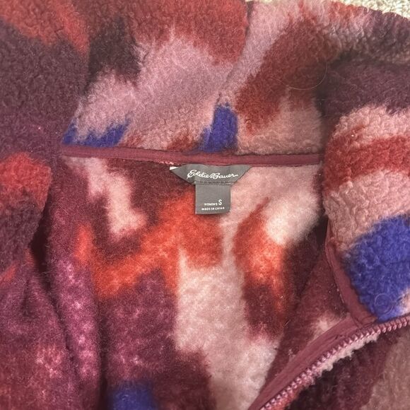 Eddie Bauer We Wander Fleece 1/4-Zip | Small | Dark Berry - Picture 8 of 9